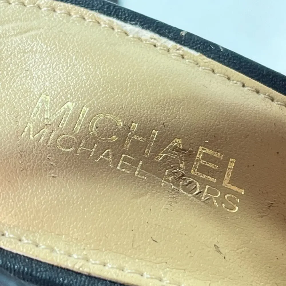 Michael Kors Black Leather Espadrille Platform Wedge Sandals Women's Size 5.5M